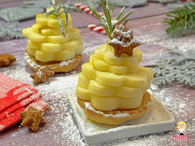 ÁRVORE de NATAL com FRUTA apenas 3 ingredientes MAÇÃ MEL e MASSA FOLHADA delicioso, apetitoso e econômico
