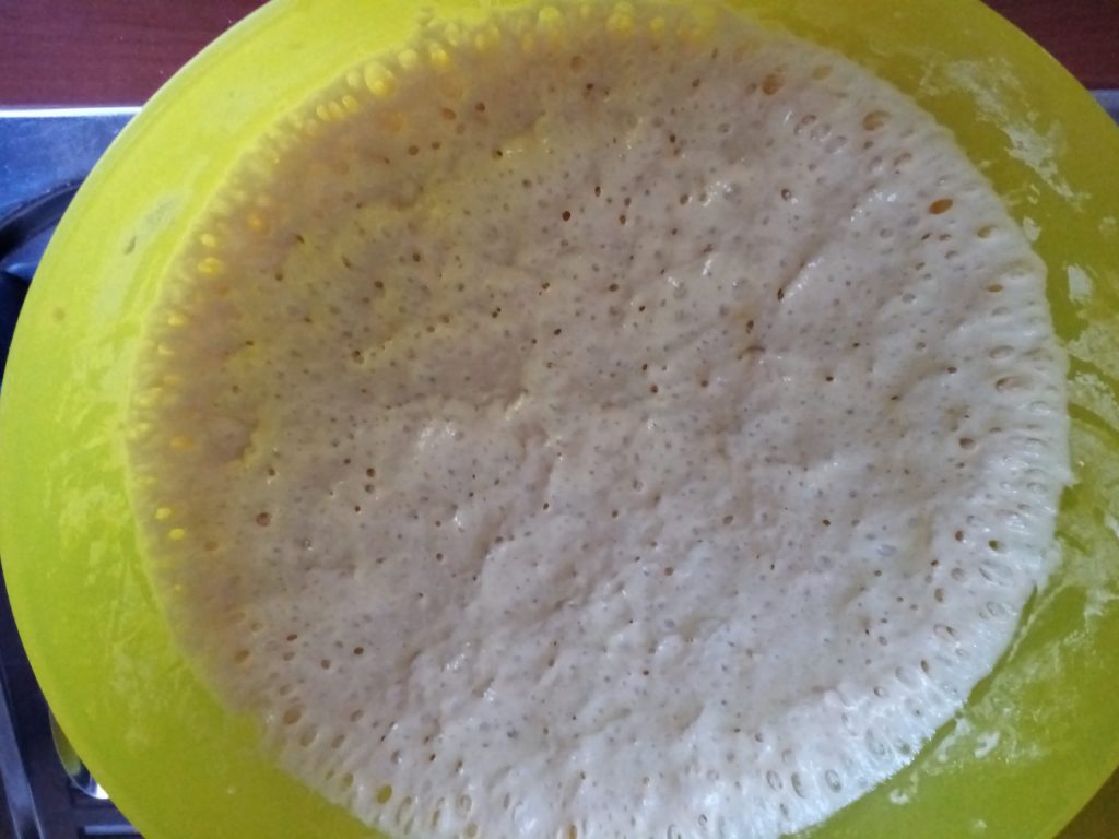 panetone com uva passa e frutas cristalizadas primeiro amasso