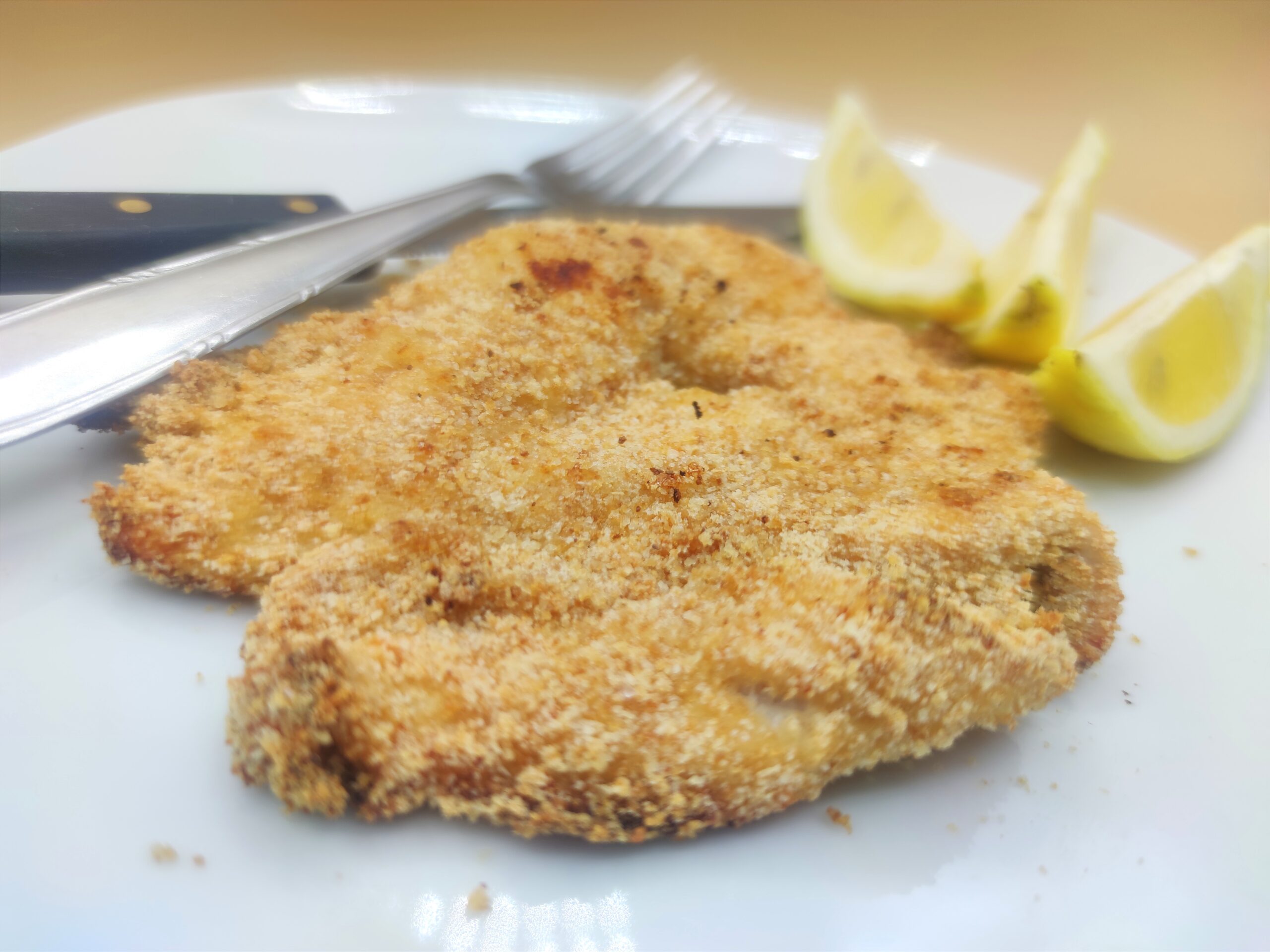 Bife à milanesa de forno sem ovos