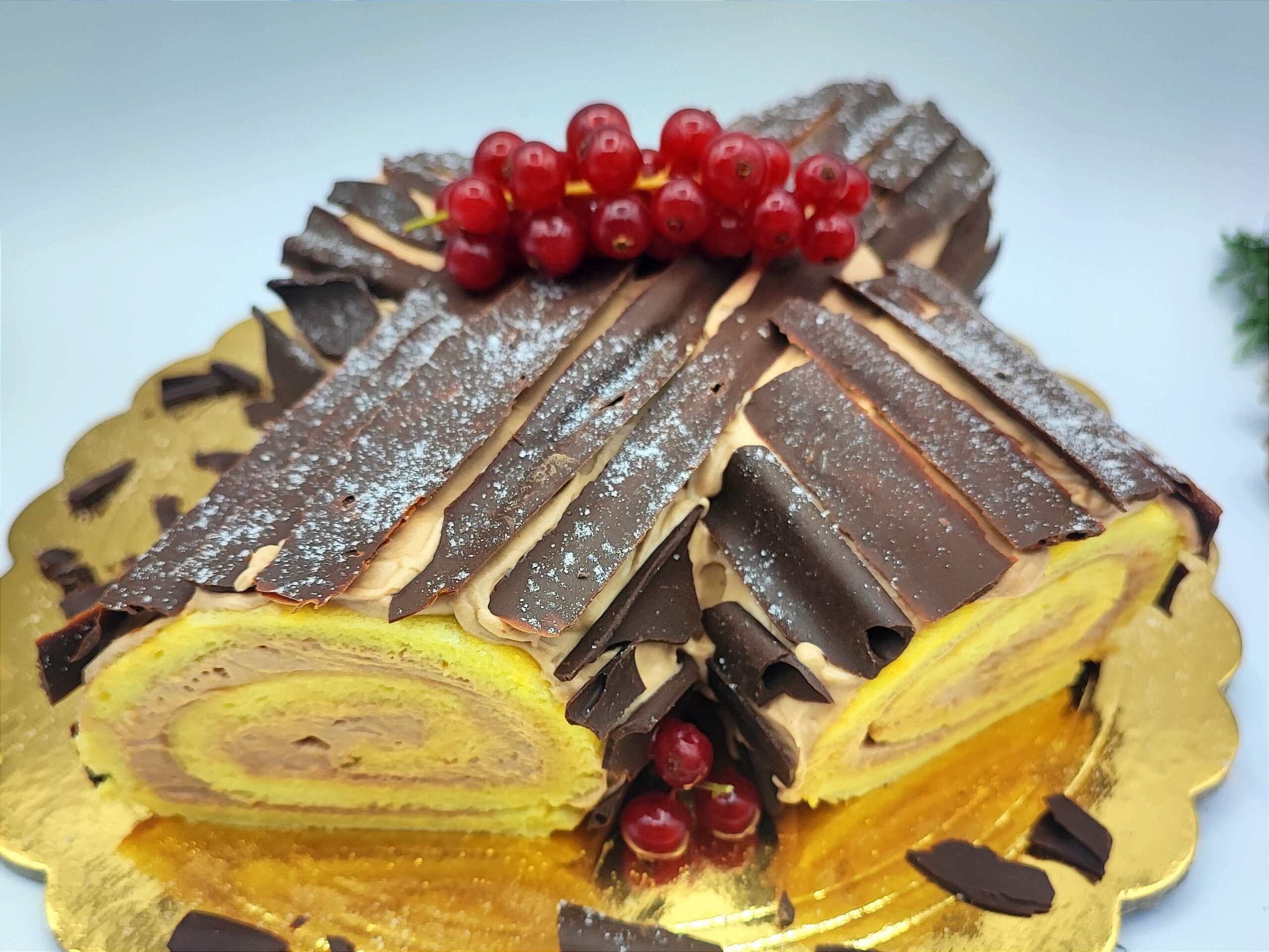 Tronco de Natal de Chocolate