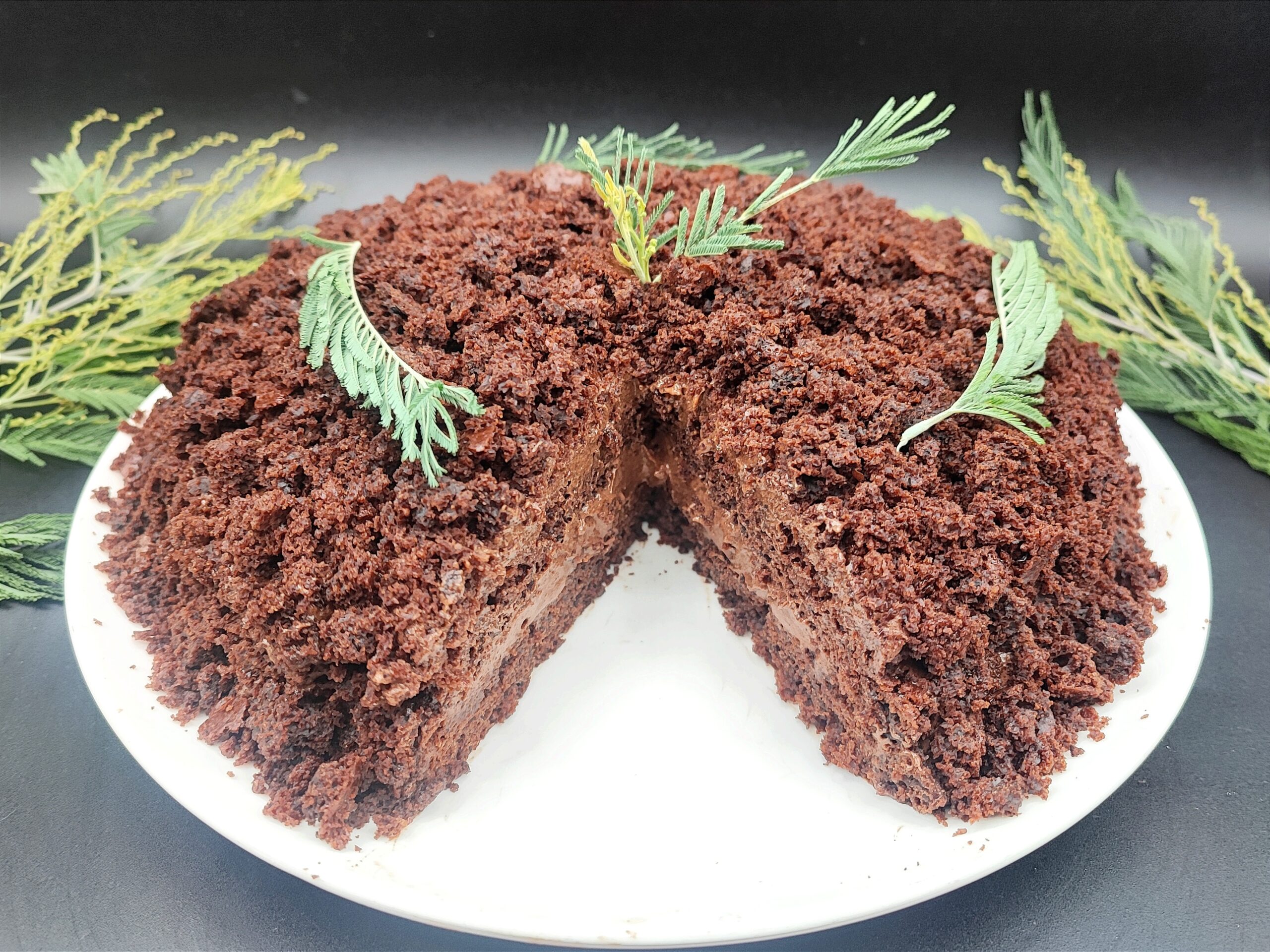Bolo mimosa de chocolate sem ovos
