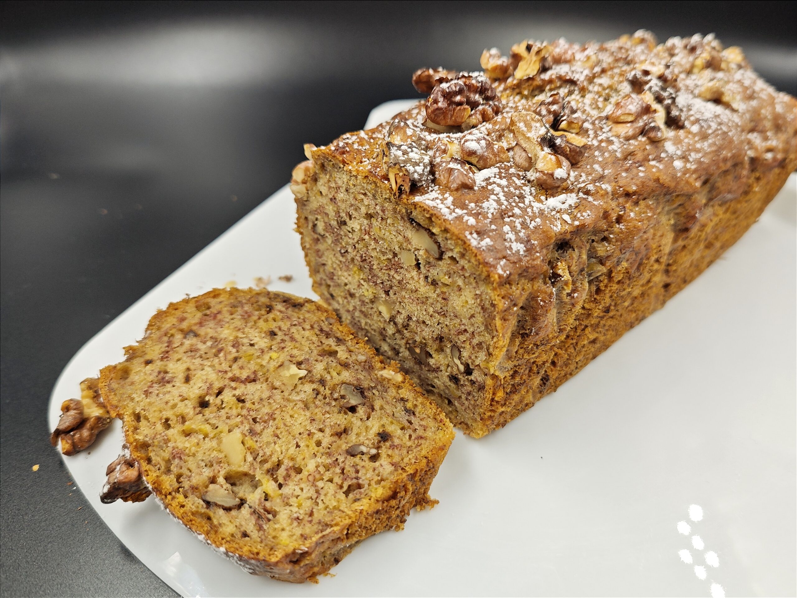 Plumcake vegano com bananas e nozes