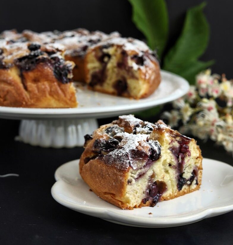 bolo de iogurte e mirilos