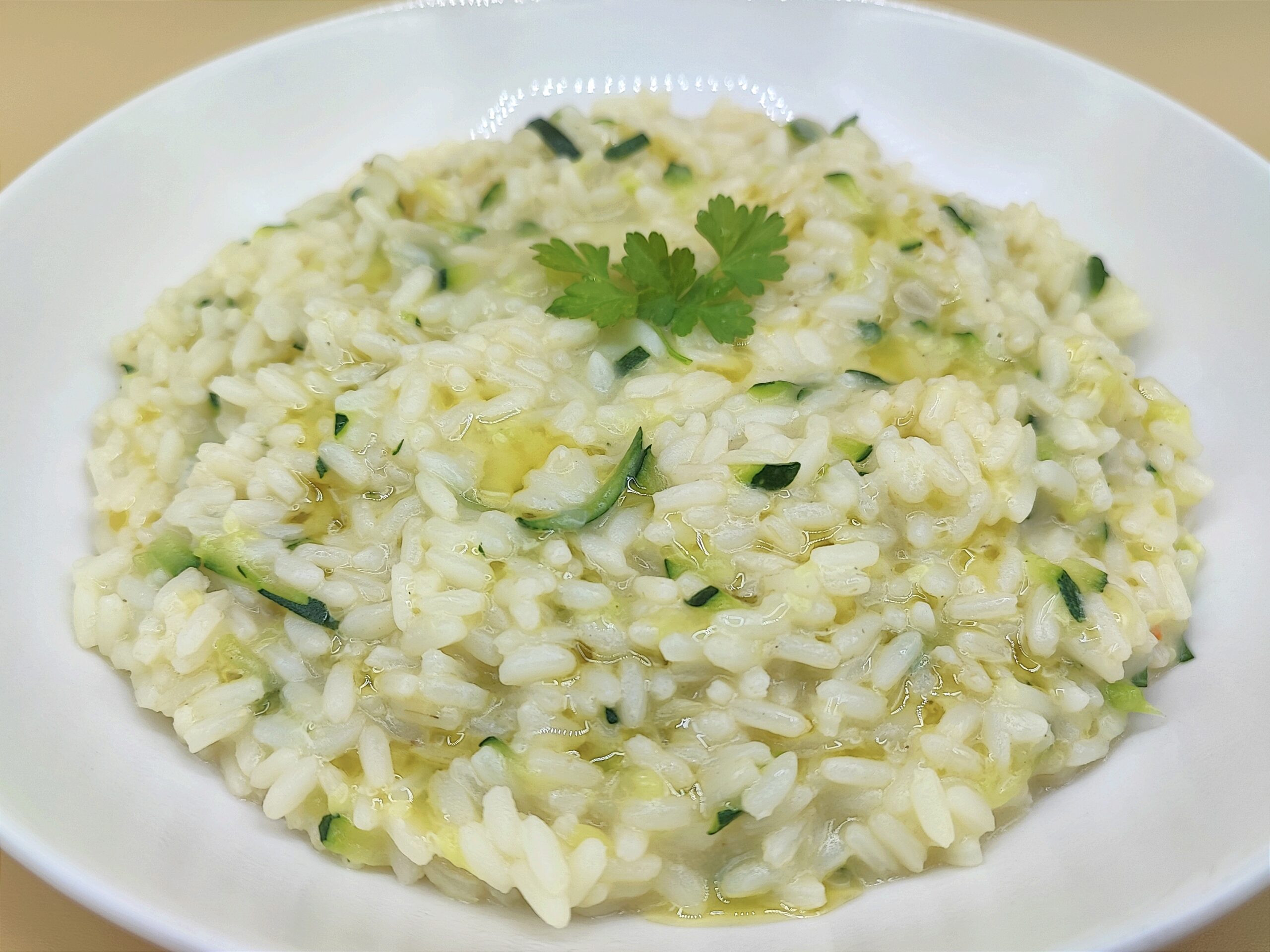 Risoto cremoso de abobrinha