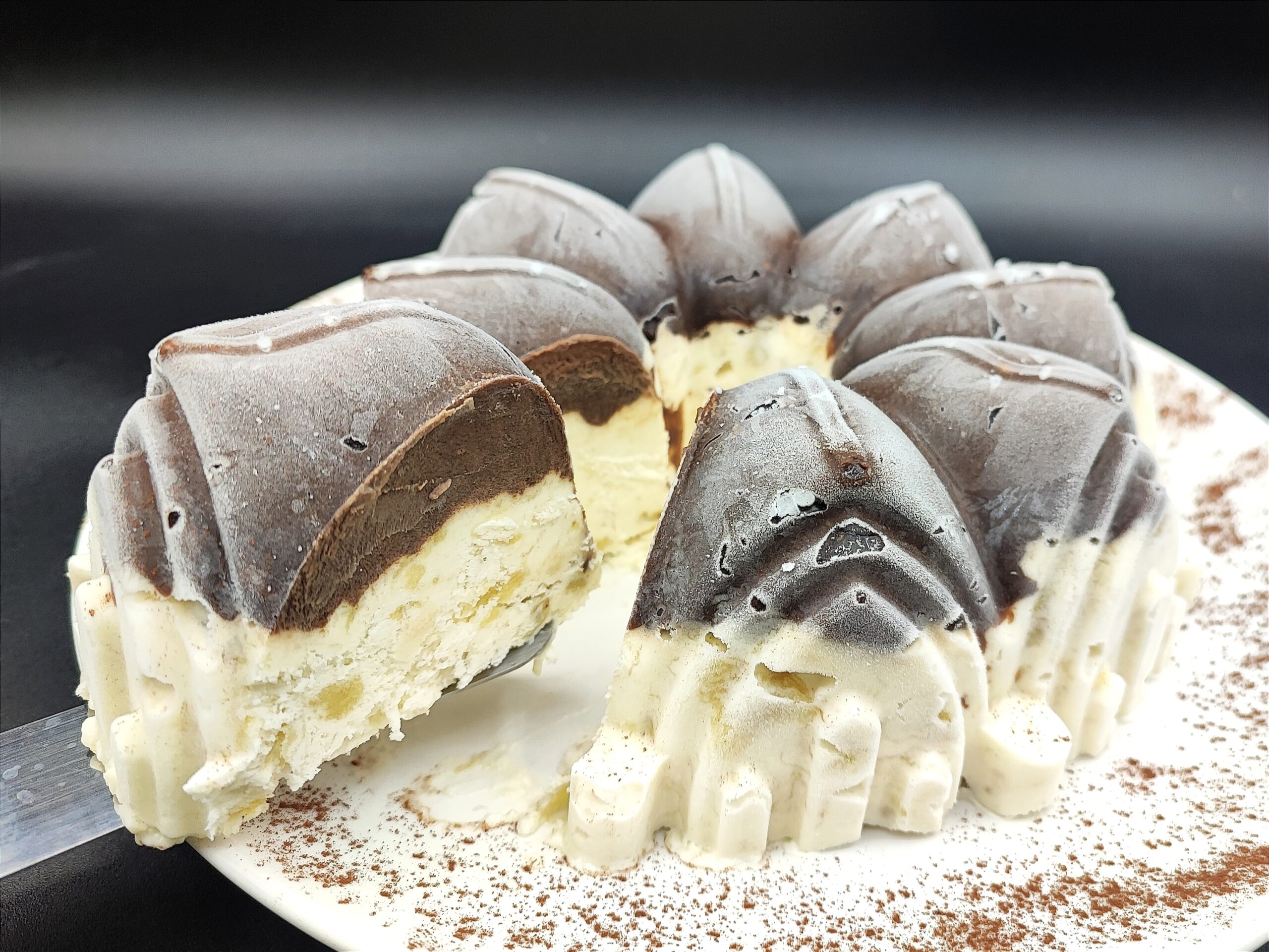 Semifreddo de banana e chocolate