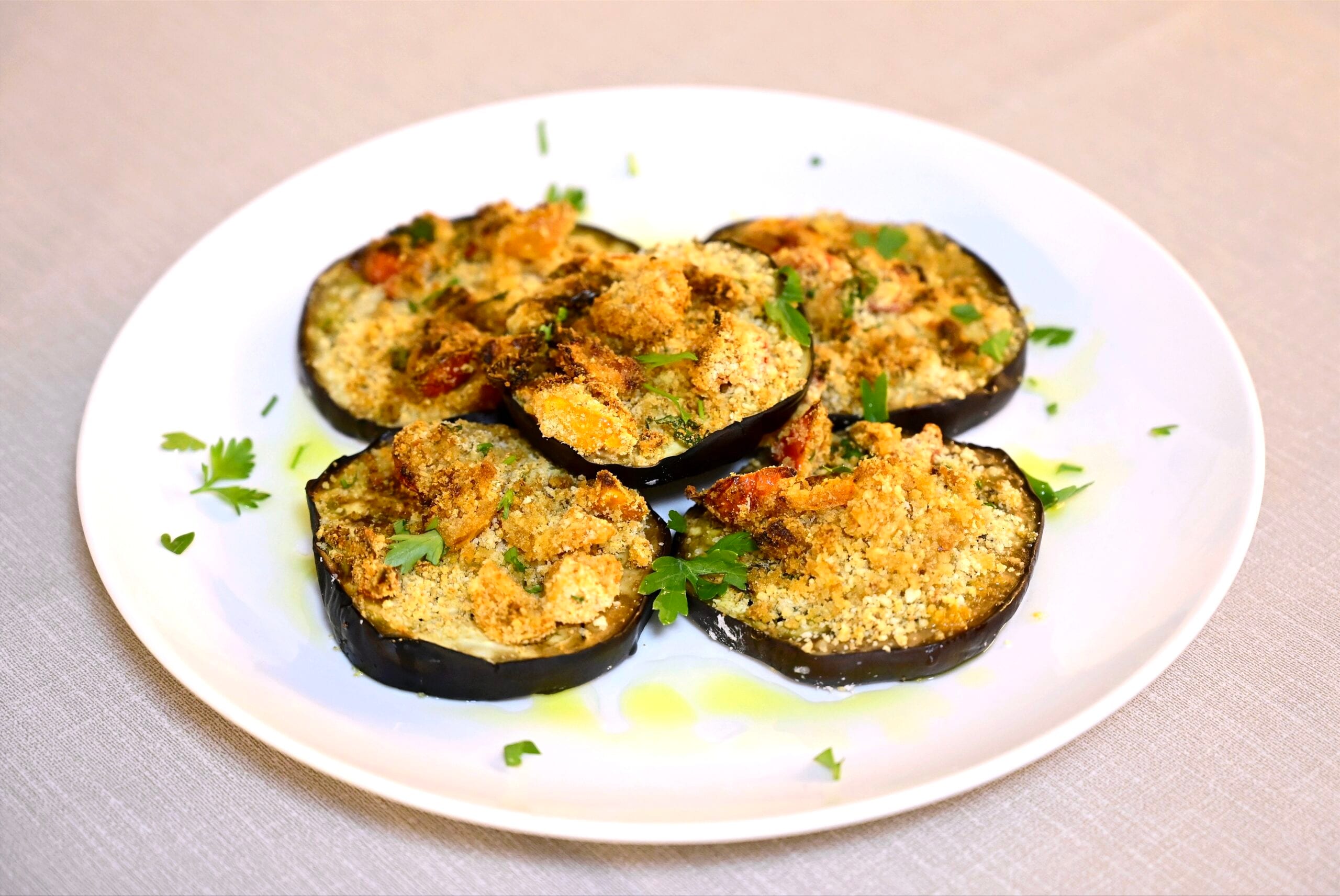 Berinjela gratinada na fritadeira sem óleo