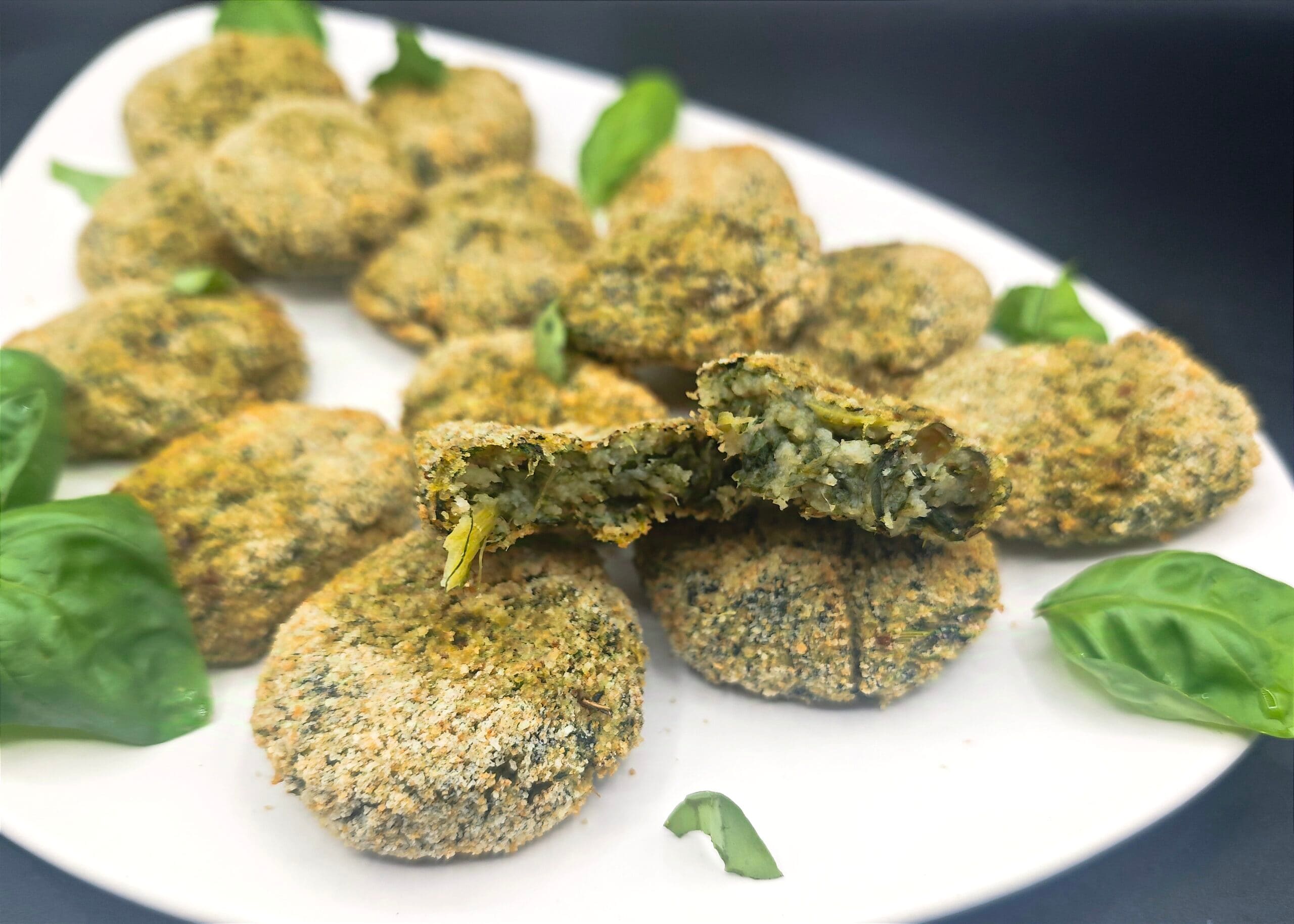 Almôndegas de acelga e batata na fritadeira sem óleo