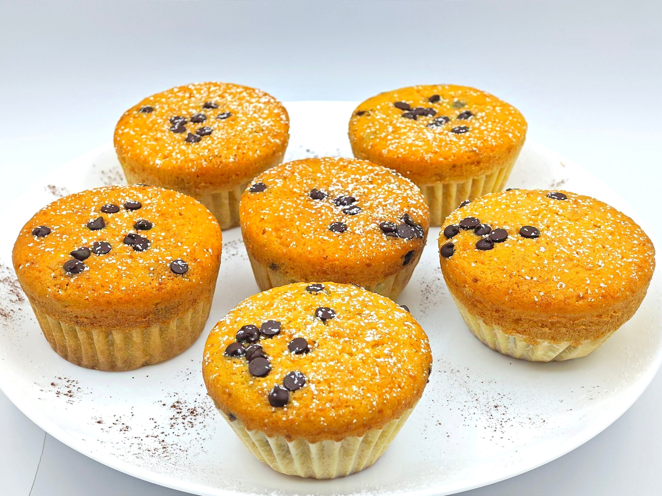 Muffins de abóbora com gotas de chocolate