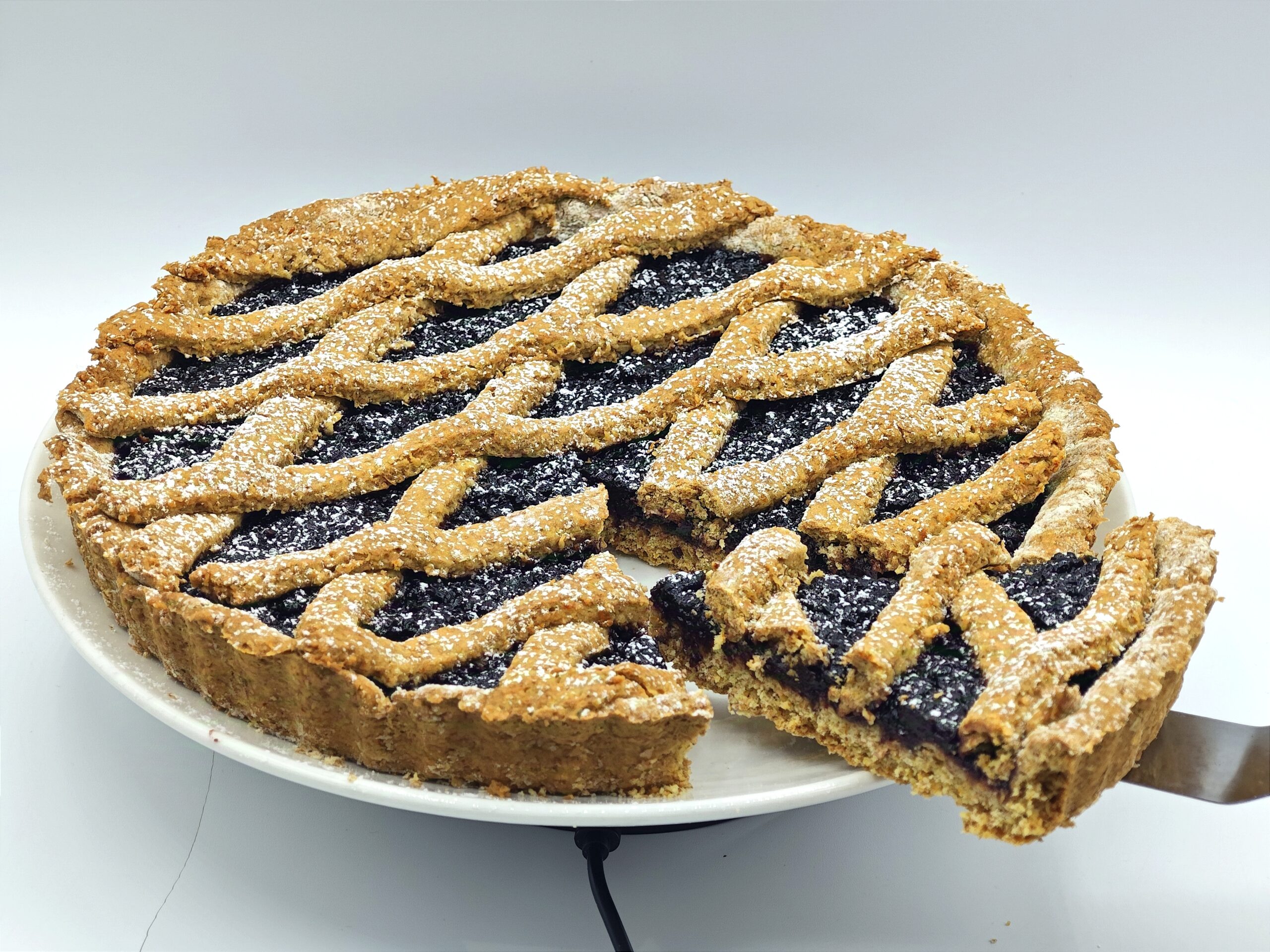 Torta vegana com abóbora e geleia