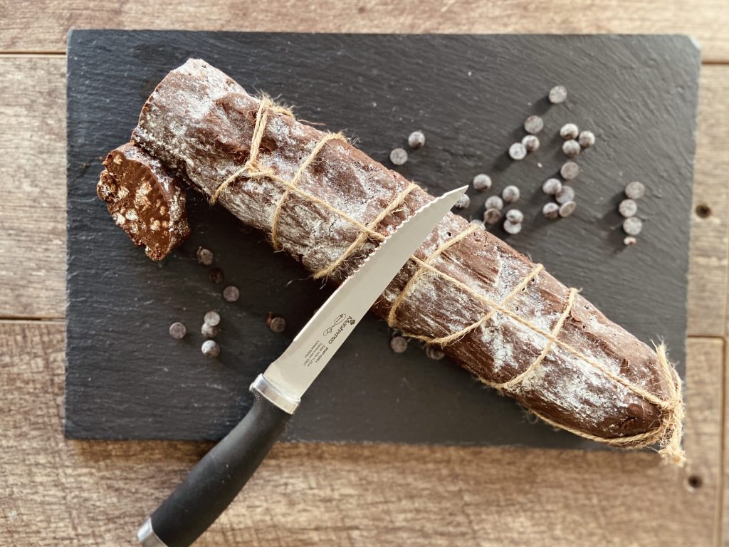 salame de chocolate sem ovos