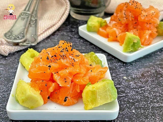TARTARE de SALMÃO e ABACATE