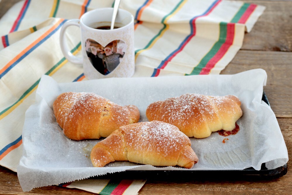 Croissants com fermento natural