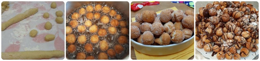 Castagnole com limão e limoncello