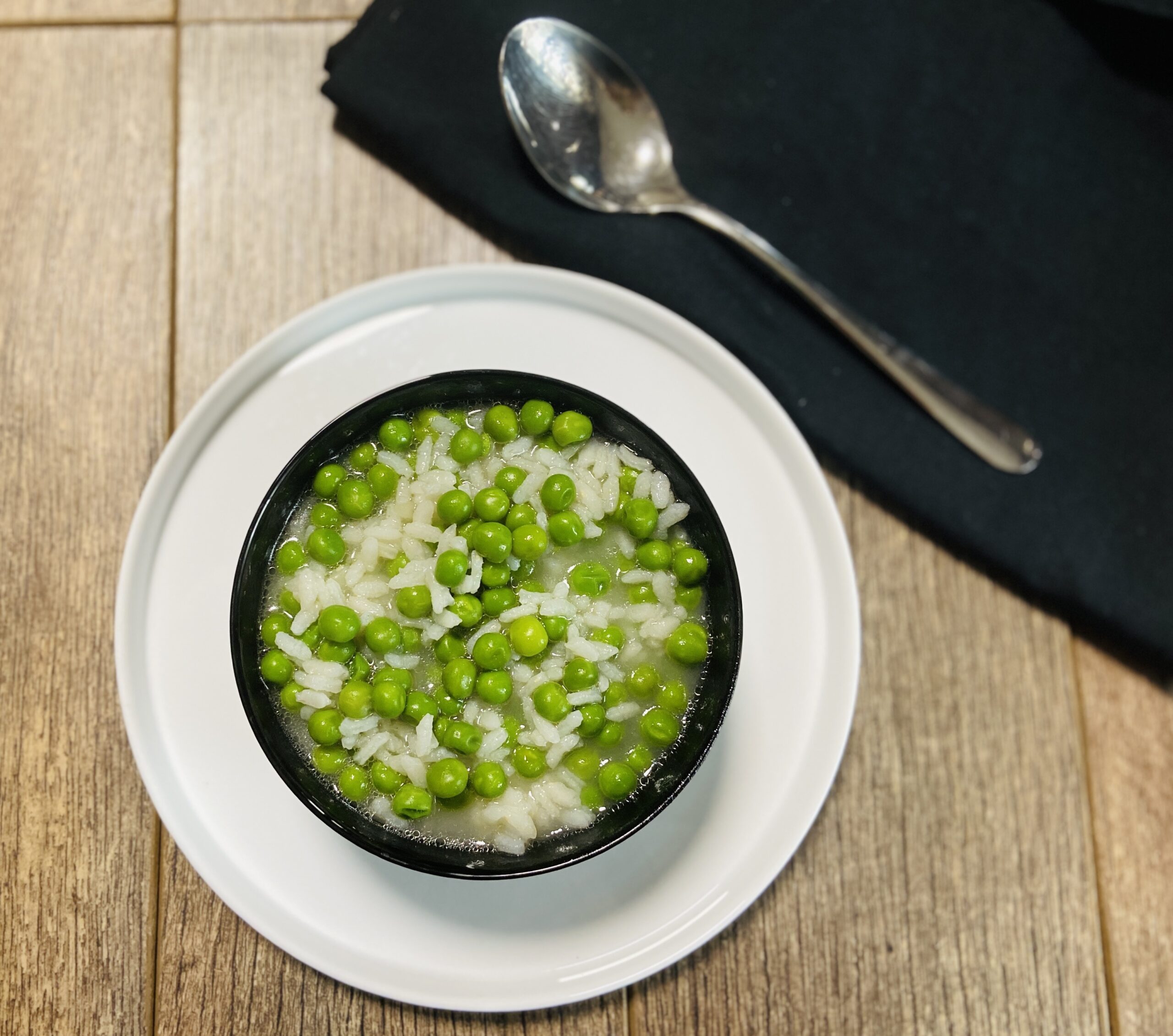 Arroz e ervilhas