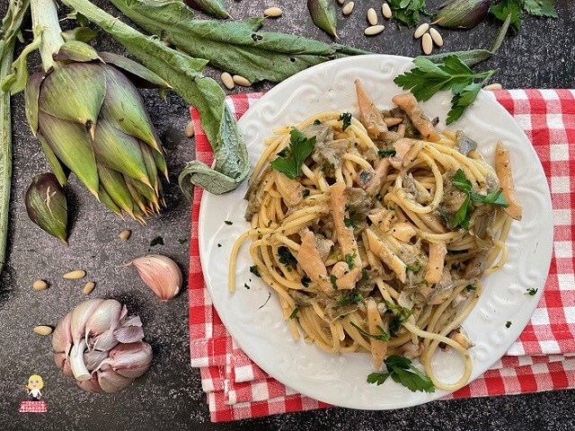 MACARRÃO ALCACHOFRA E LULA