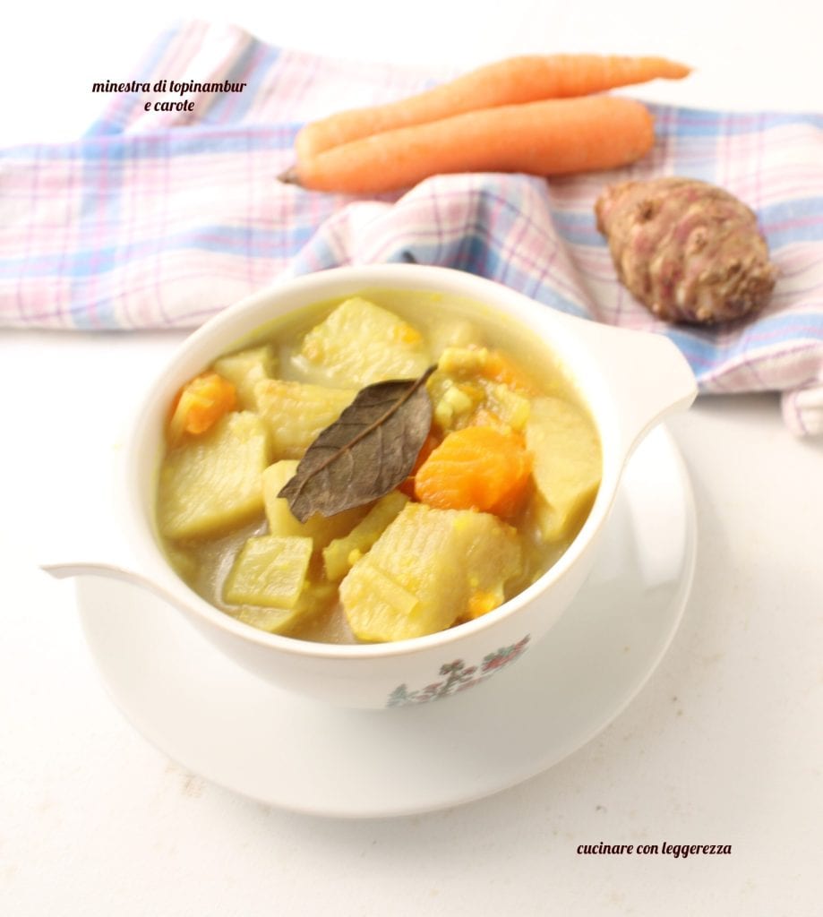 sopa de topinambur e cenouras