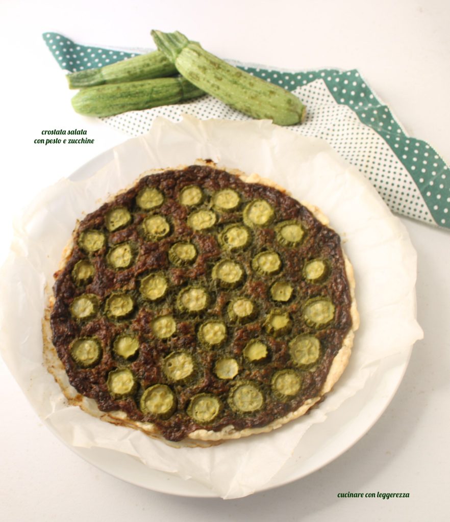torta salgada com pesto e abobrinha