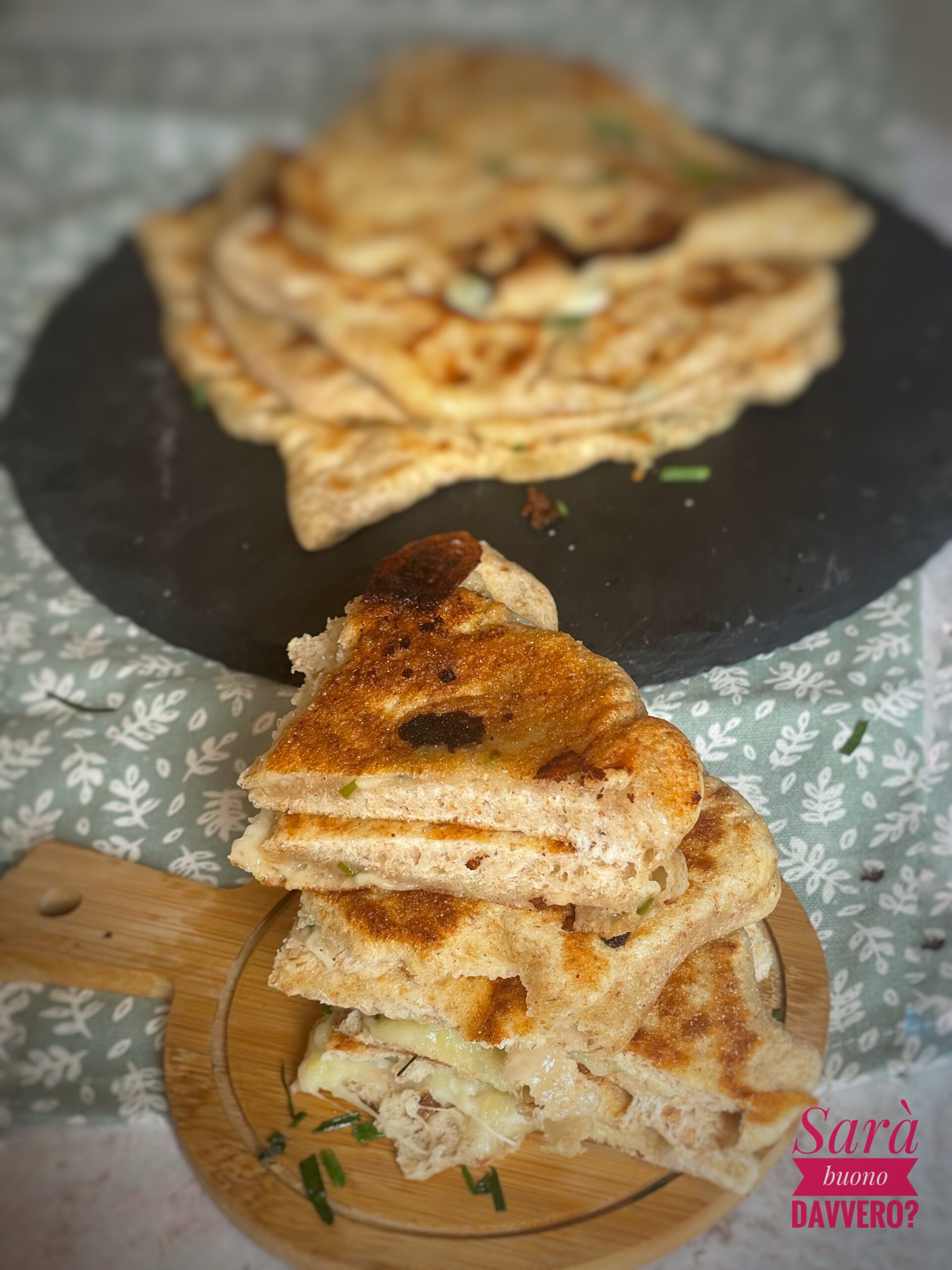 Pão Naan Recheado na Frigideira