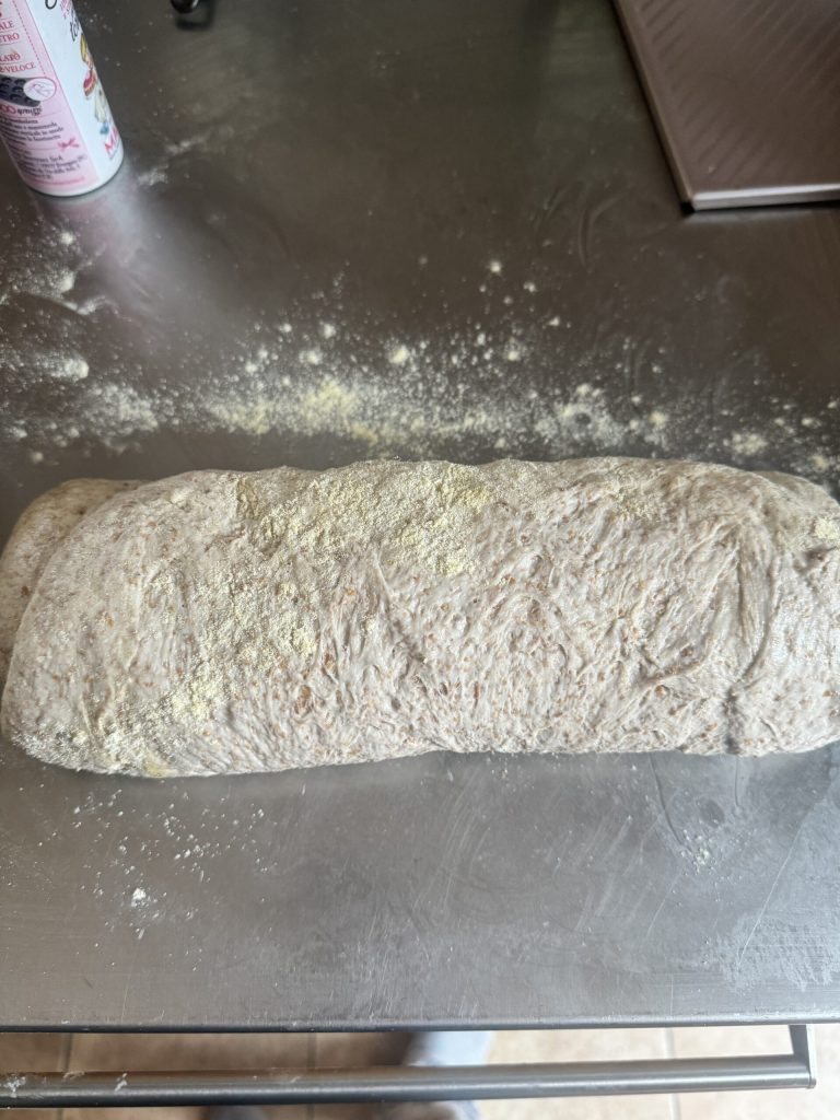 pão de forma com fermento natural formado