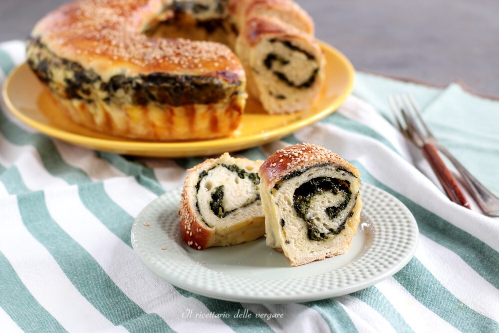 Pão brioche com espinafre