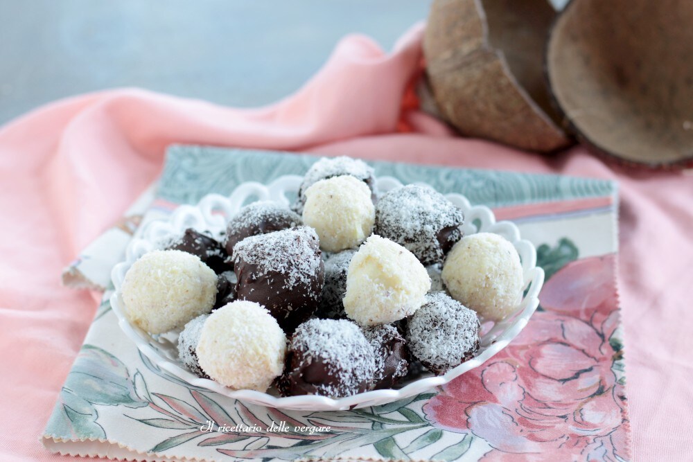 Trufas pequenas de coco