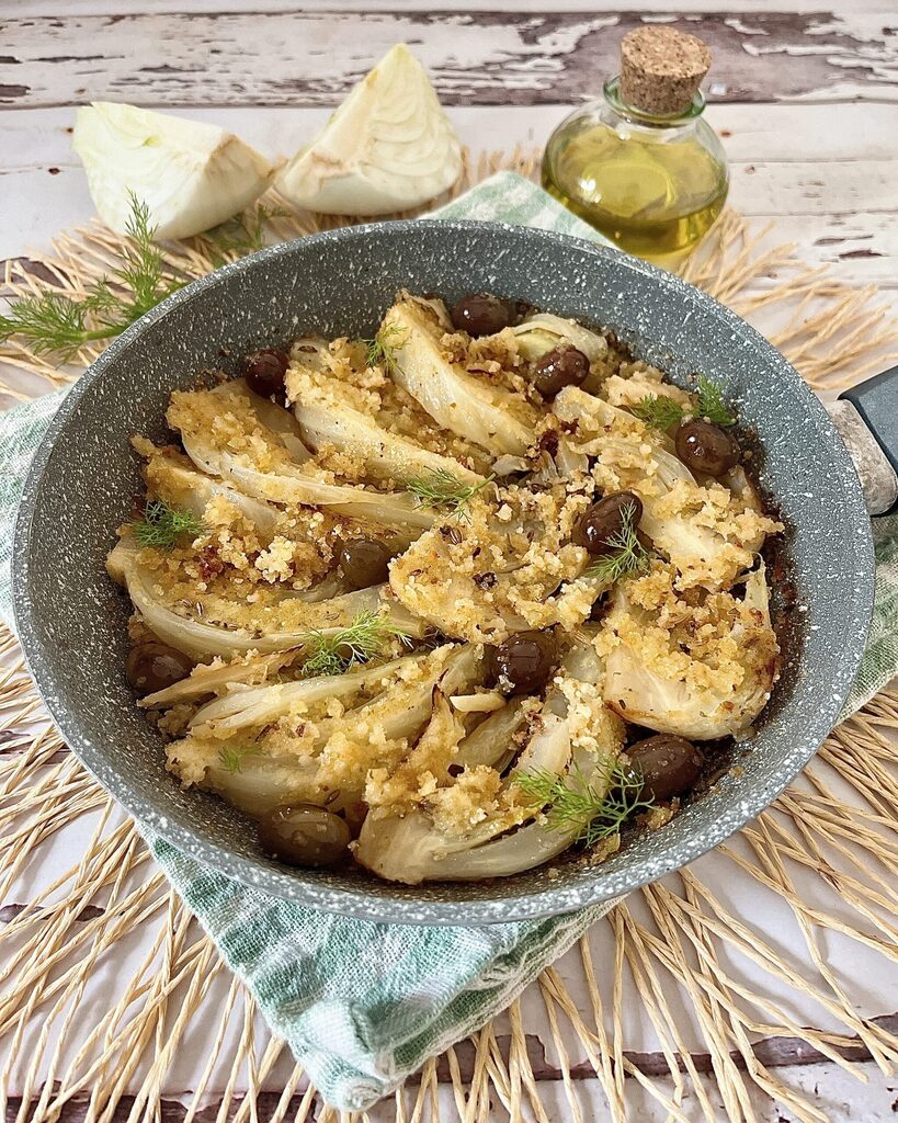 Funcho gratinado na frigideira