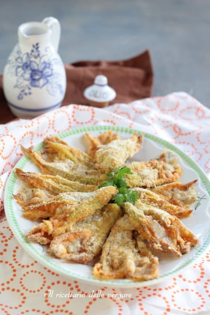 Flores de abóbora assadas