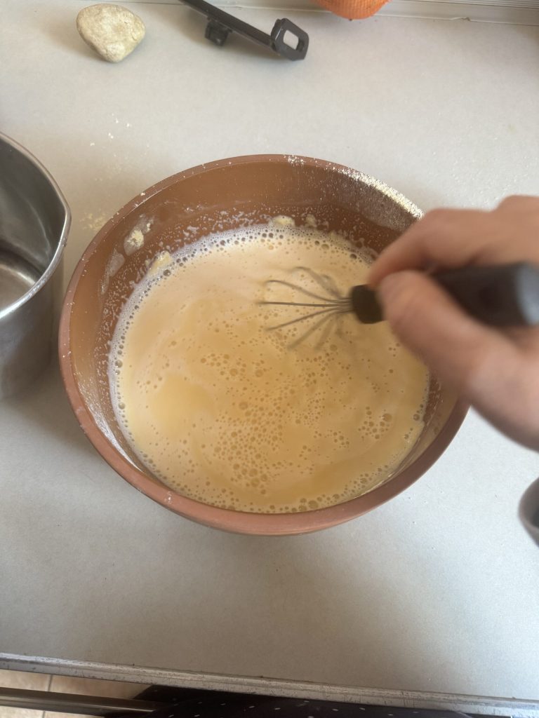 como a massa fica após adicionar toda a água