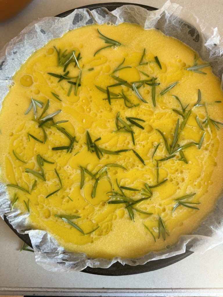 cecina toscana tradicional pronta para ir ao forno