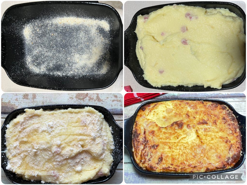 gateu de batata com bacon e fontina