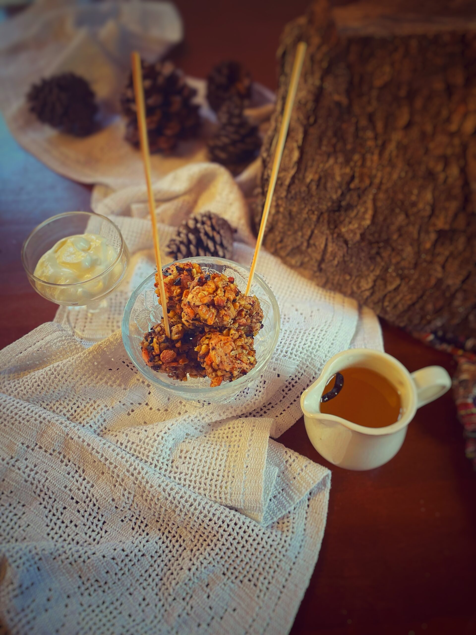 Bolinhos de Salmão e Nozes Pecan