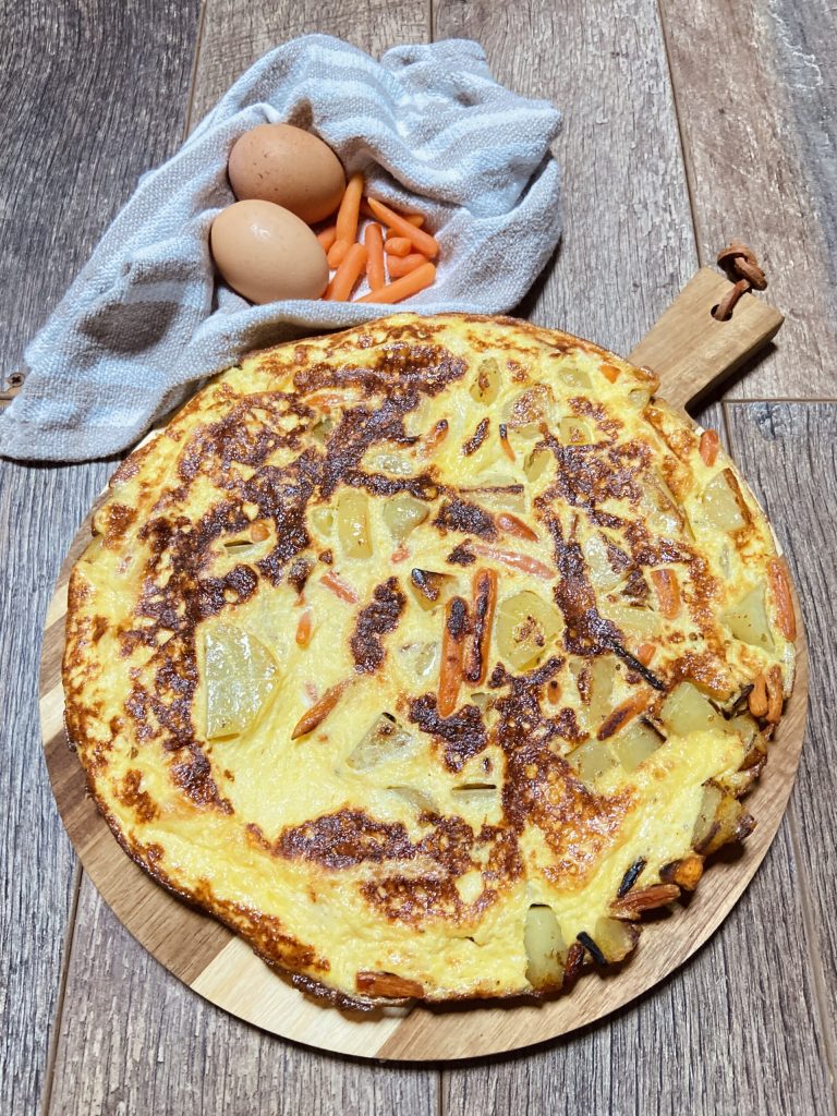 Fritada de batatas e cenourinhas