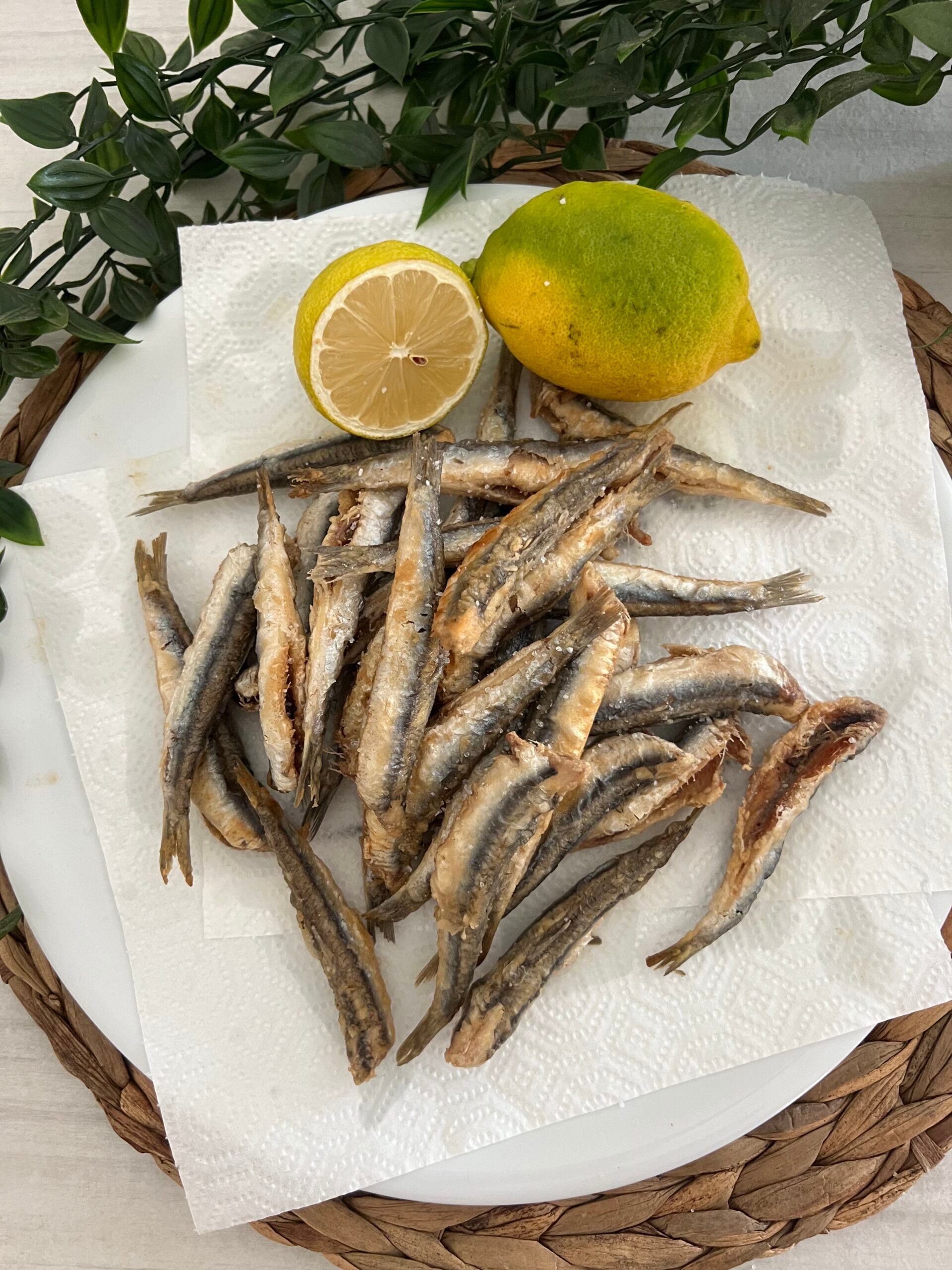 Anchovas fritas sem ovos