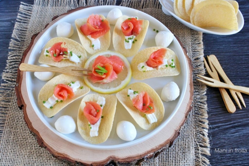 Chips com Salmão e Queijo