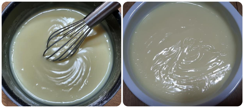Torta com creme de limão e amarena