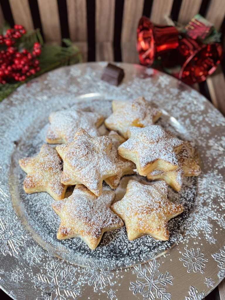 Estrelas de massa folhada com Mon Chéri