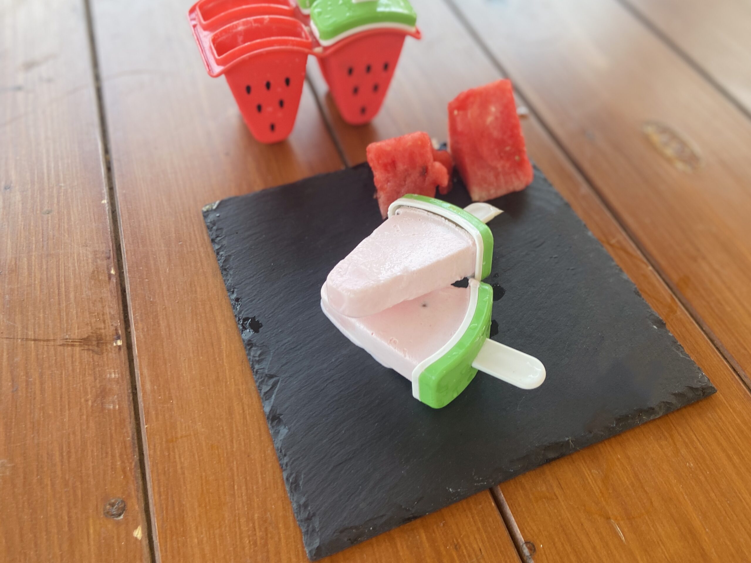 Sorvete de melancia sem sorveteira