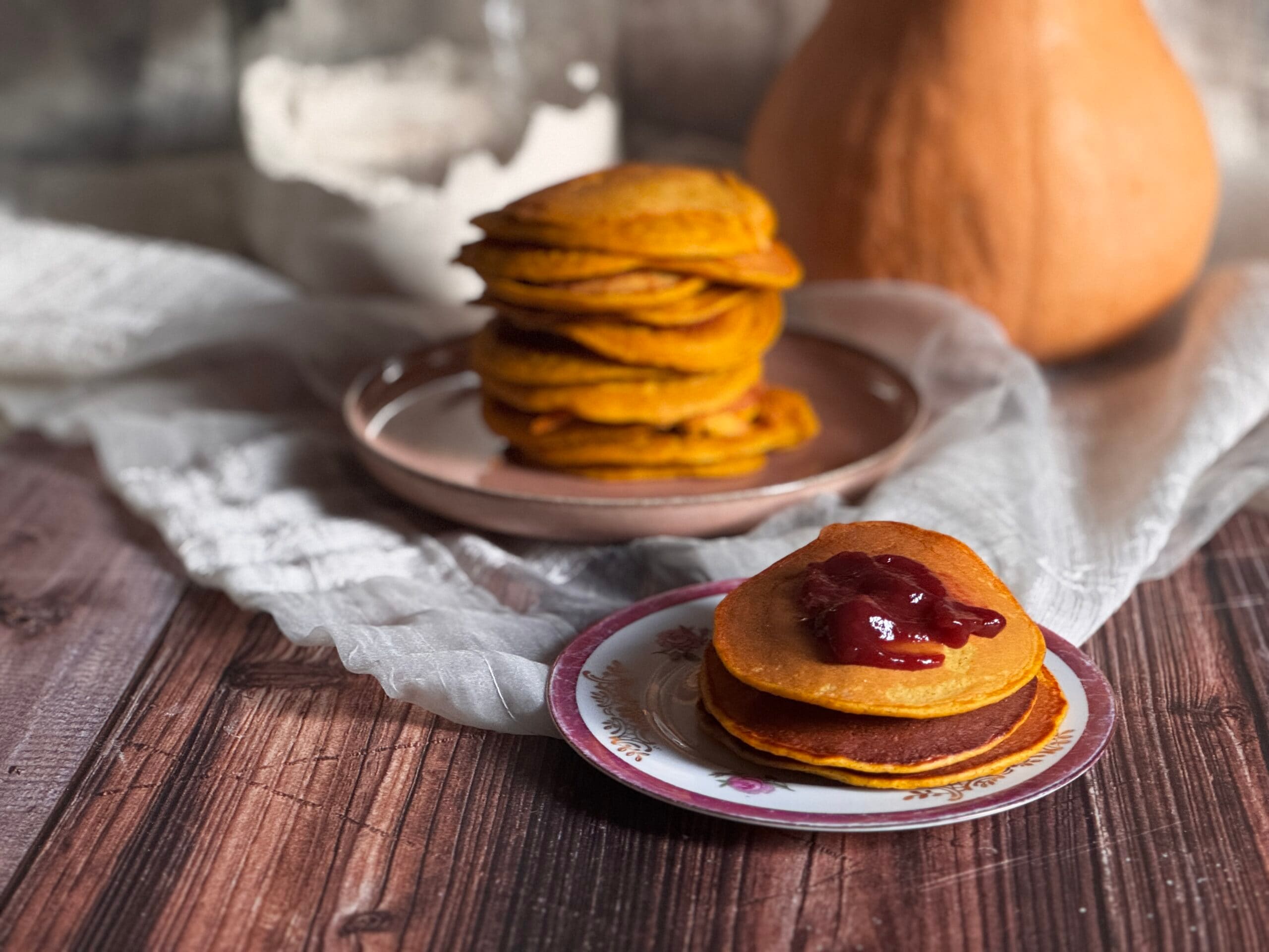 Panqueca de abóbora sem açúcar