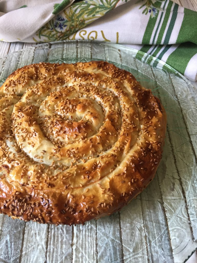 Torta salgada em espiral
