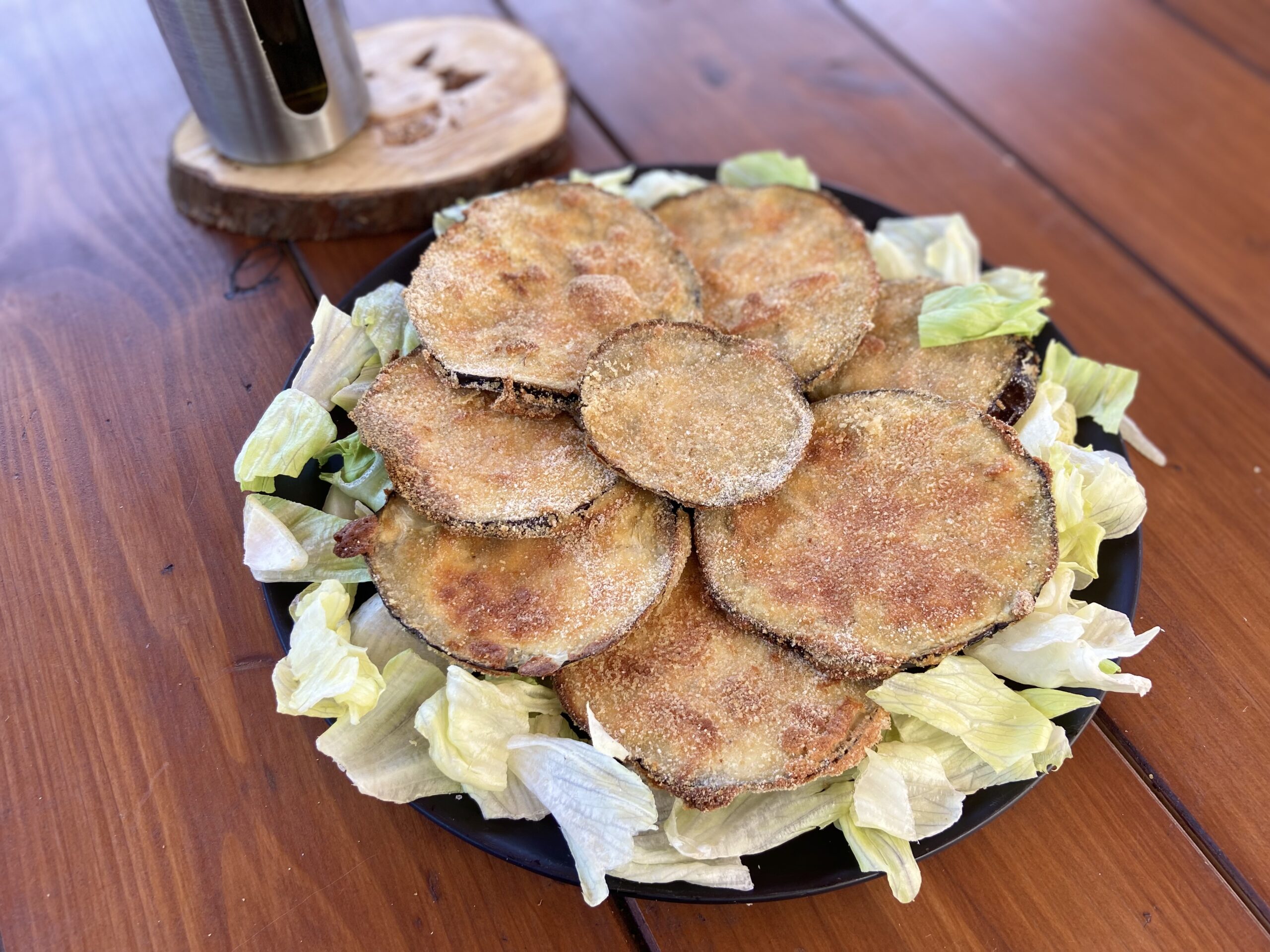 Bifes de berinjela ao forno