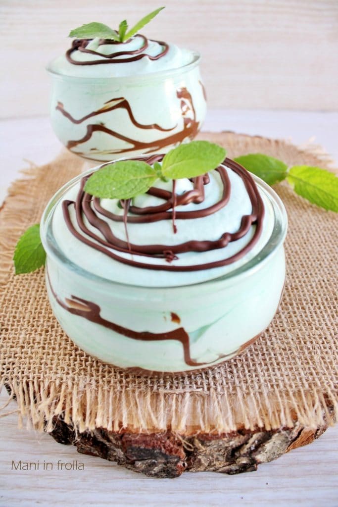 Mousse de menta e chocolate