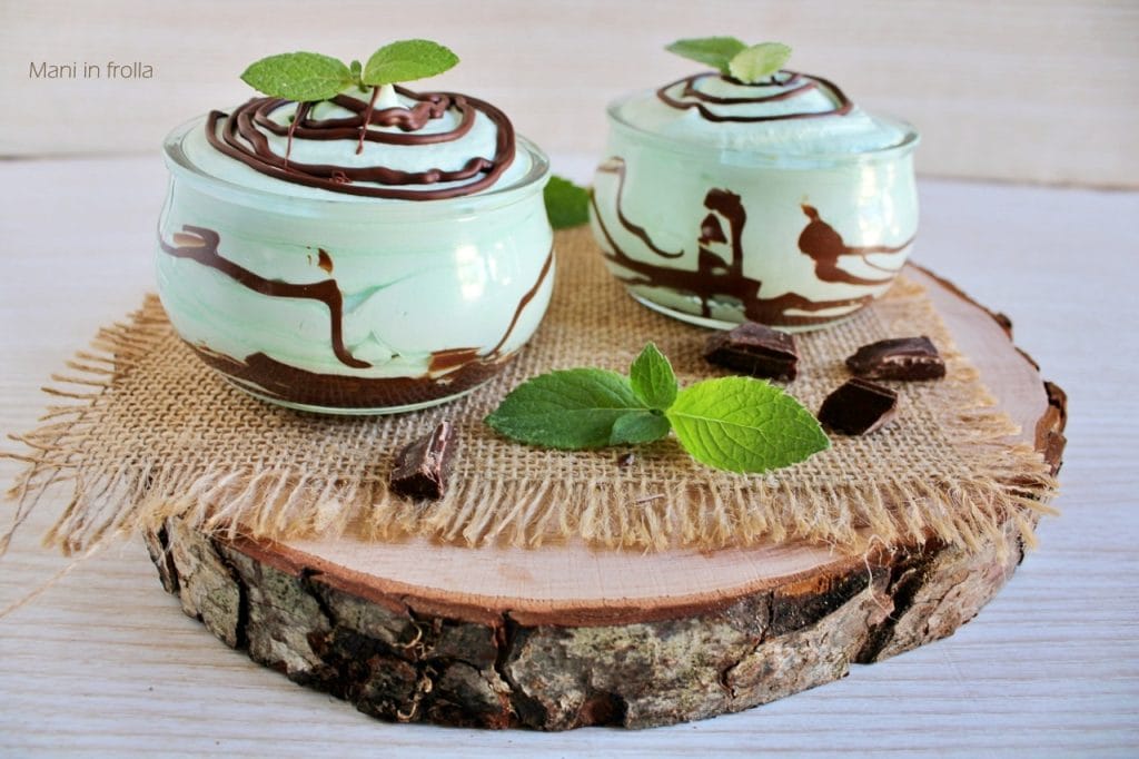 Mousse de menta e chocolate