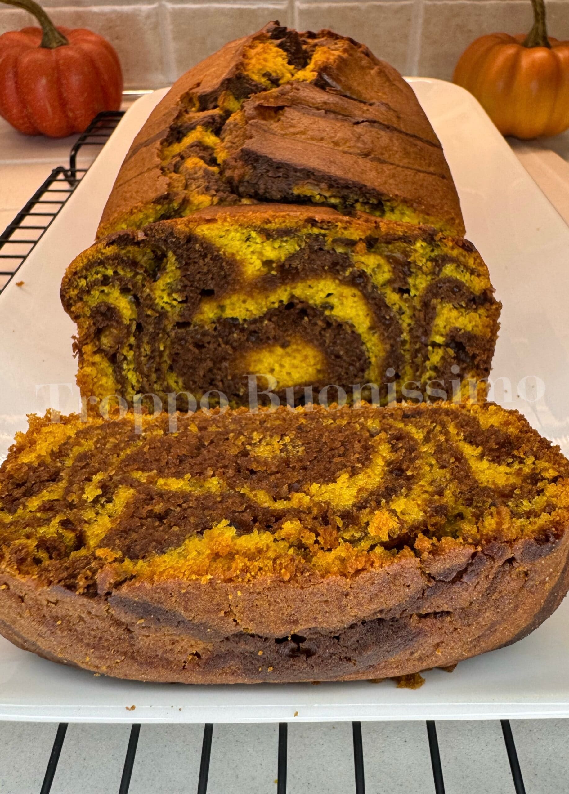 Bolo Mármore de Abóbora e Chocolate