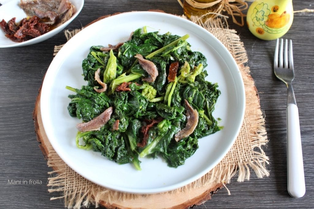 Nabo-rábano com anchovas e tomates secos