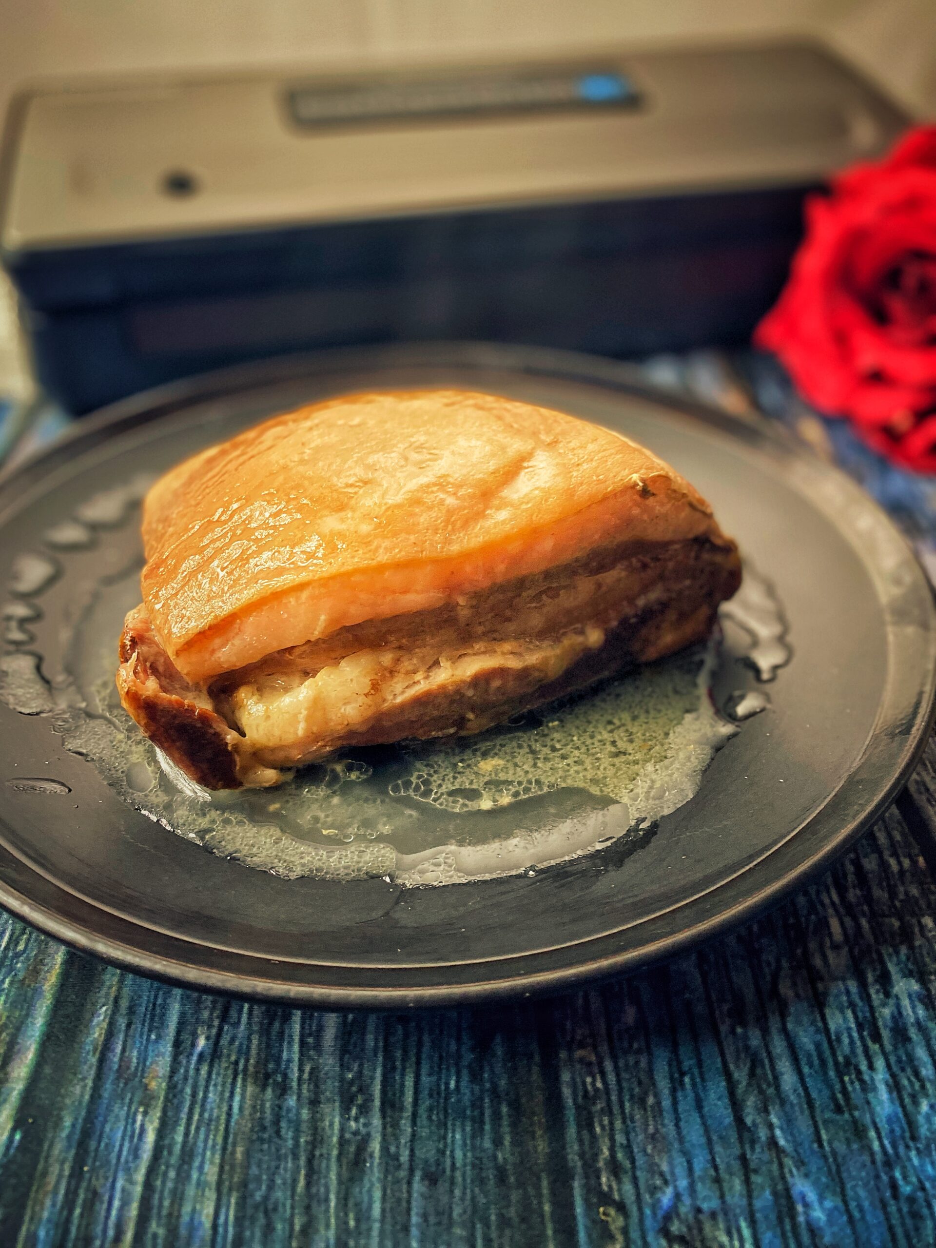 Barriga de porco sous vide