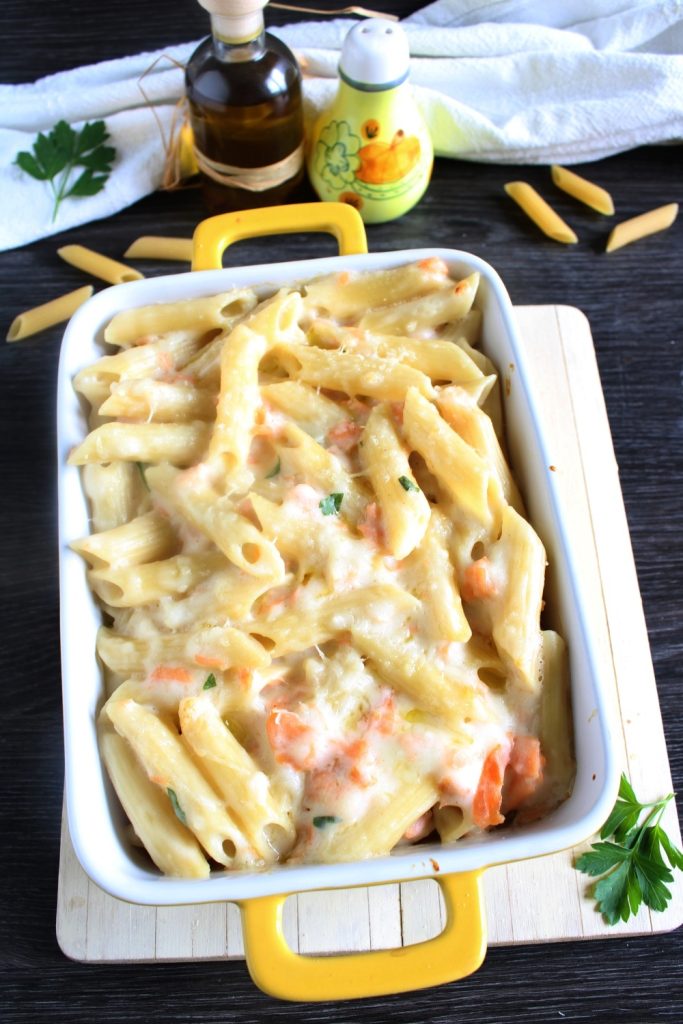 Macarrão de Forno com Salmão