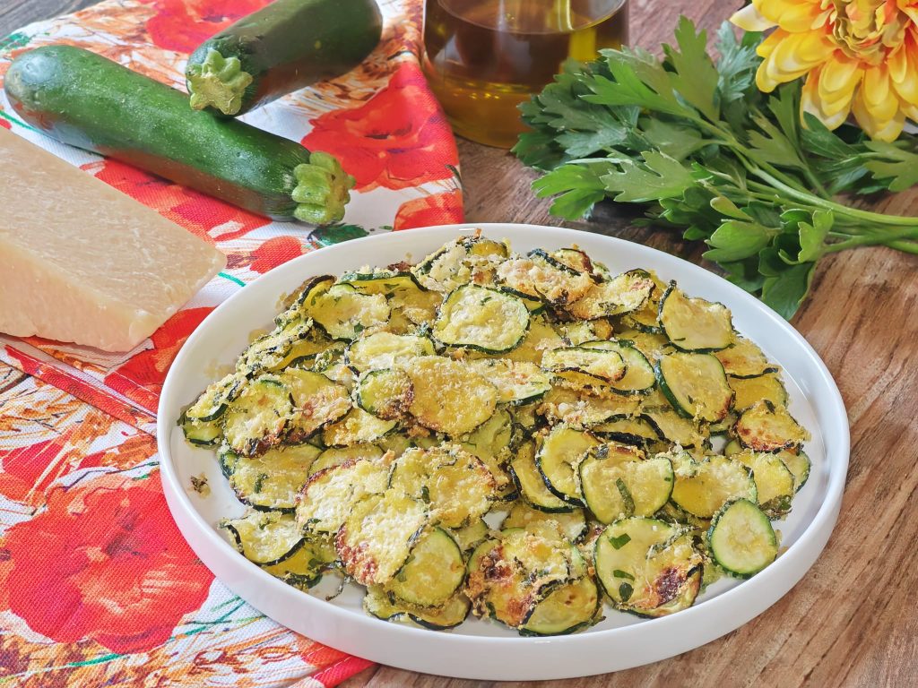 Abobrinha gratinada na fritadeira a ar