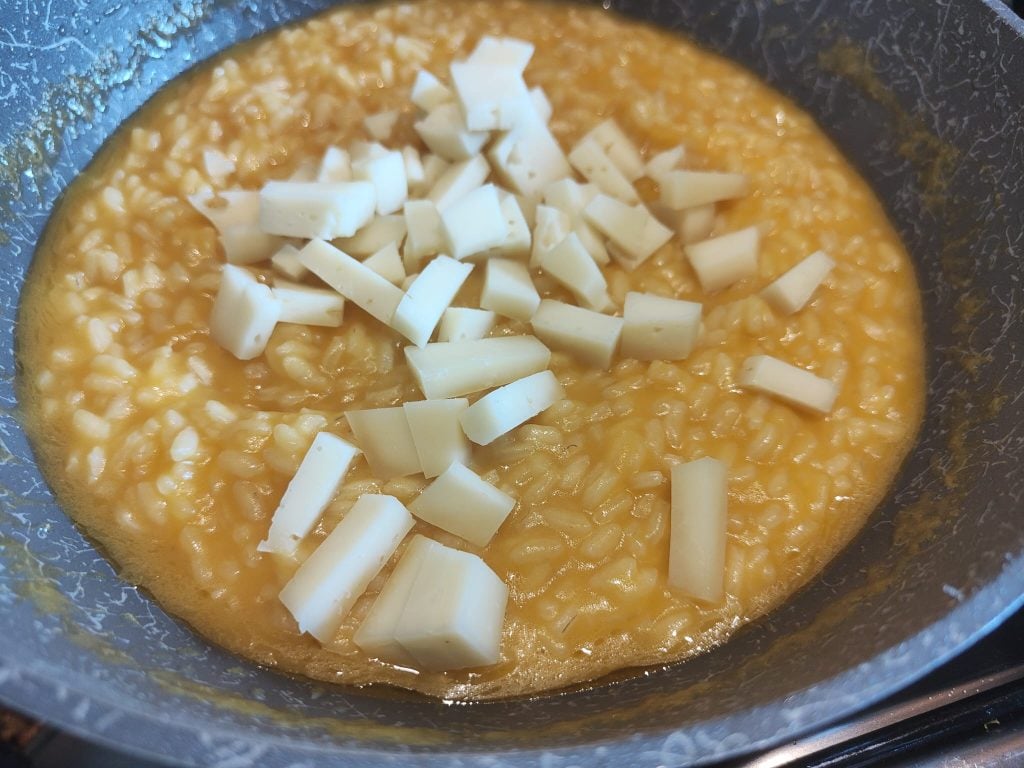 Risoto de abóbora e toma
