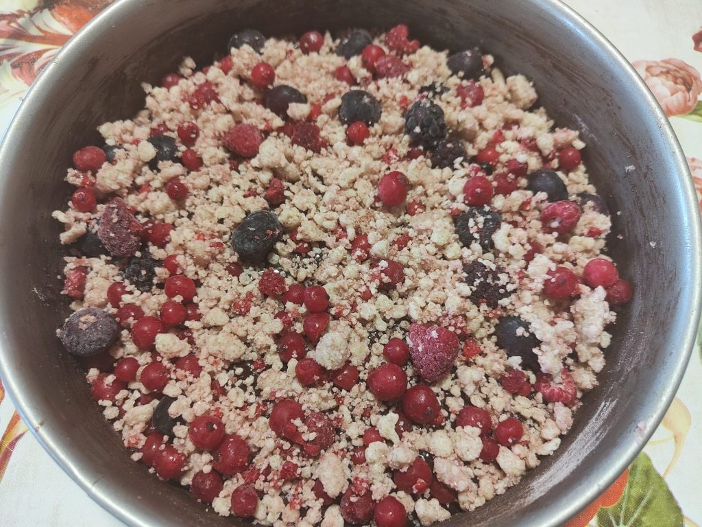 Bolo de chocolate com crumble