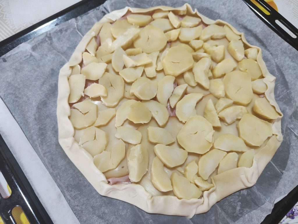 Torta presunto cozido provolone e batatas